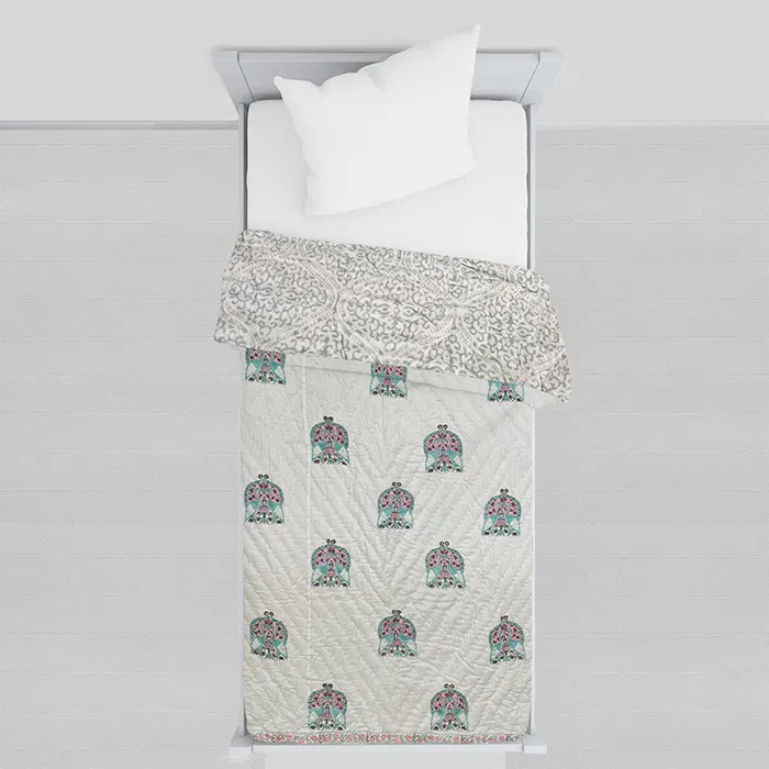 Sanganeri Hand Block Printed Comforter (5x7.5Ft)