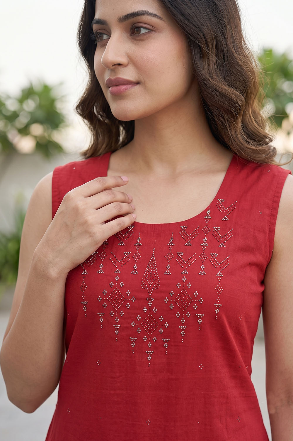 Tangaliya Cotton Kurti Unstitched Dress Material