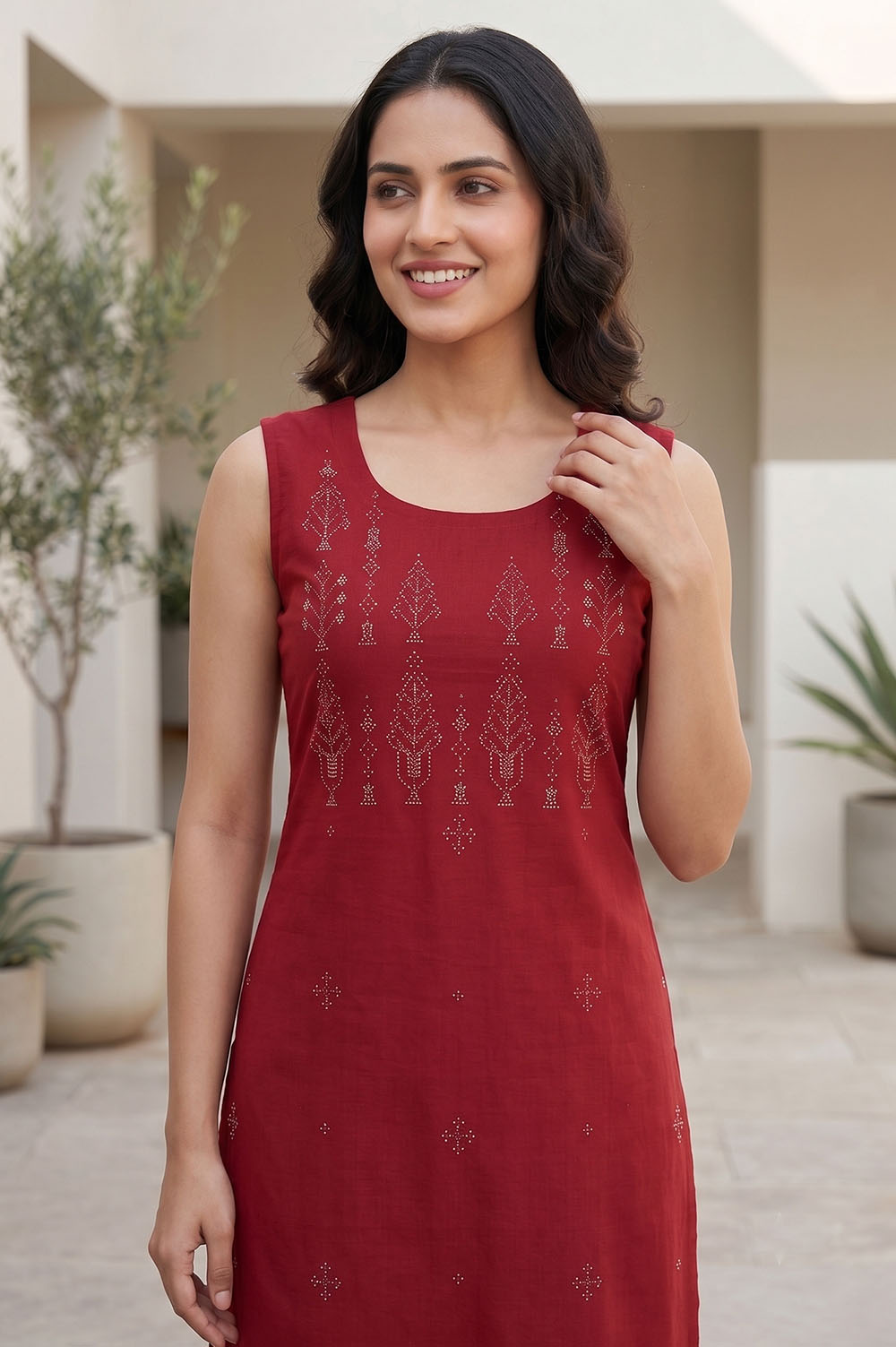 Tangaliya Cotton Kurti Unstitched Dress Material
