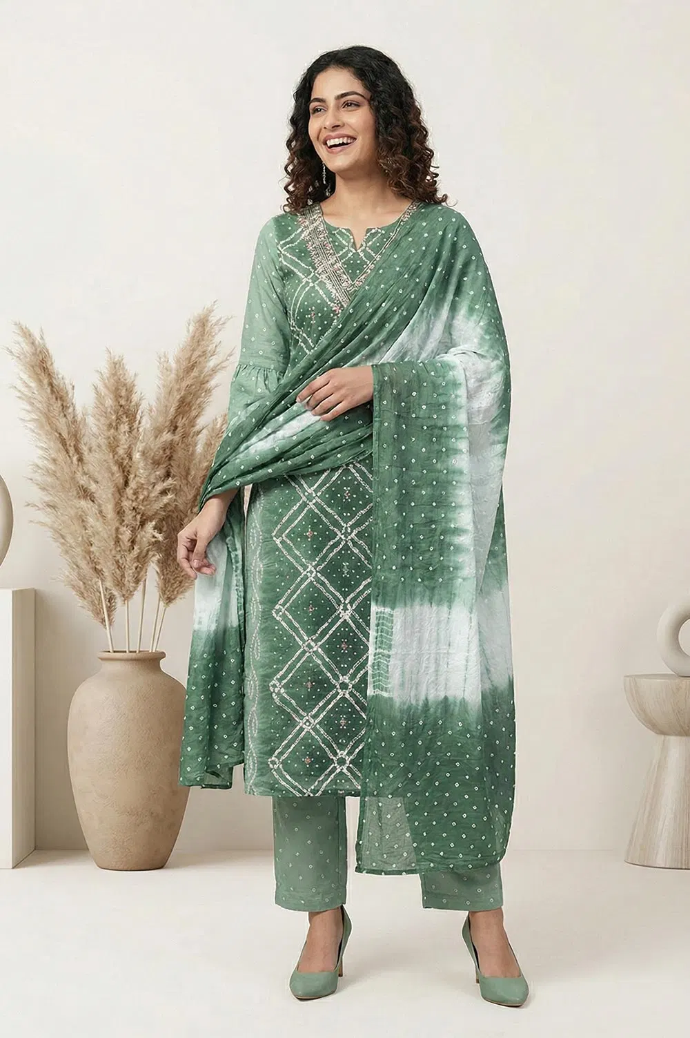 Jamnagari Bandhani Salwar Suit Dress Material