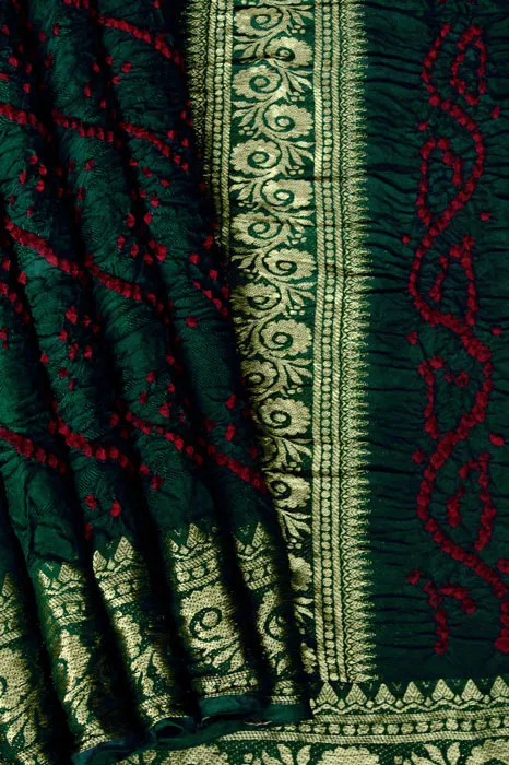 Jamnagari Bandhani Art Silk Saree