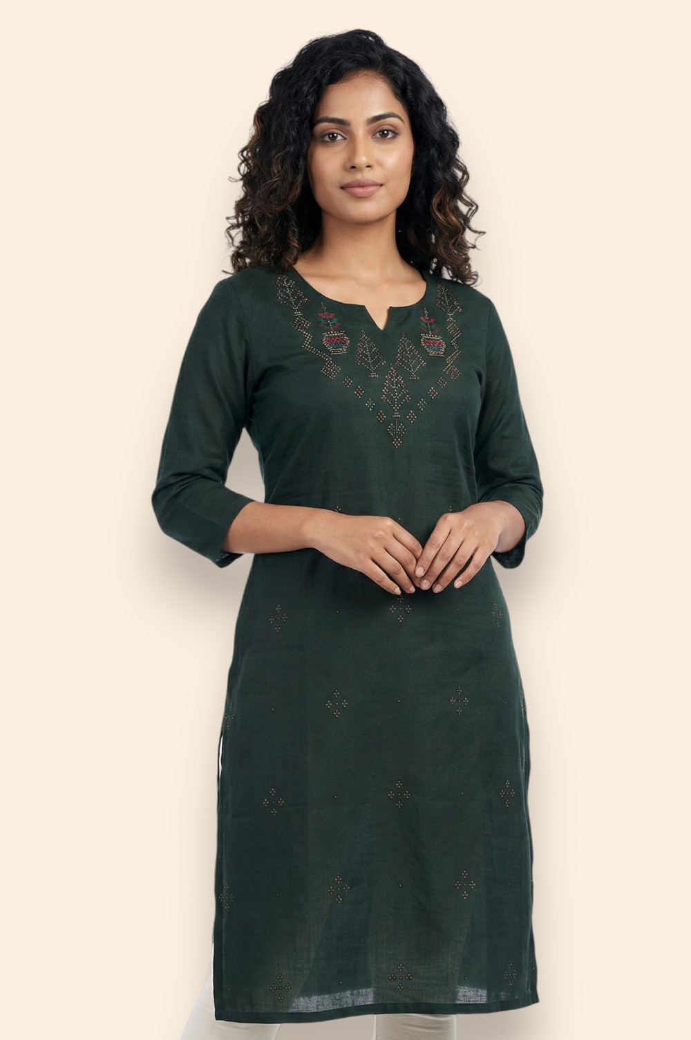 Tangaliya Cotton Kurti Unstitched Dress Material