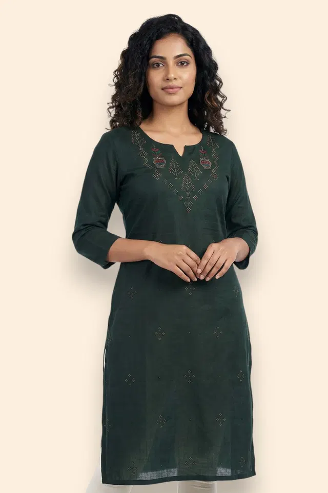 Tangaliya Cotton Kurti Unstitched Dress Material
