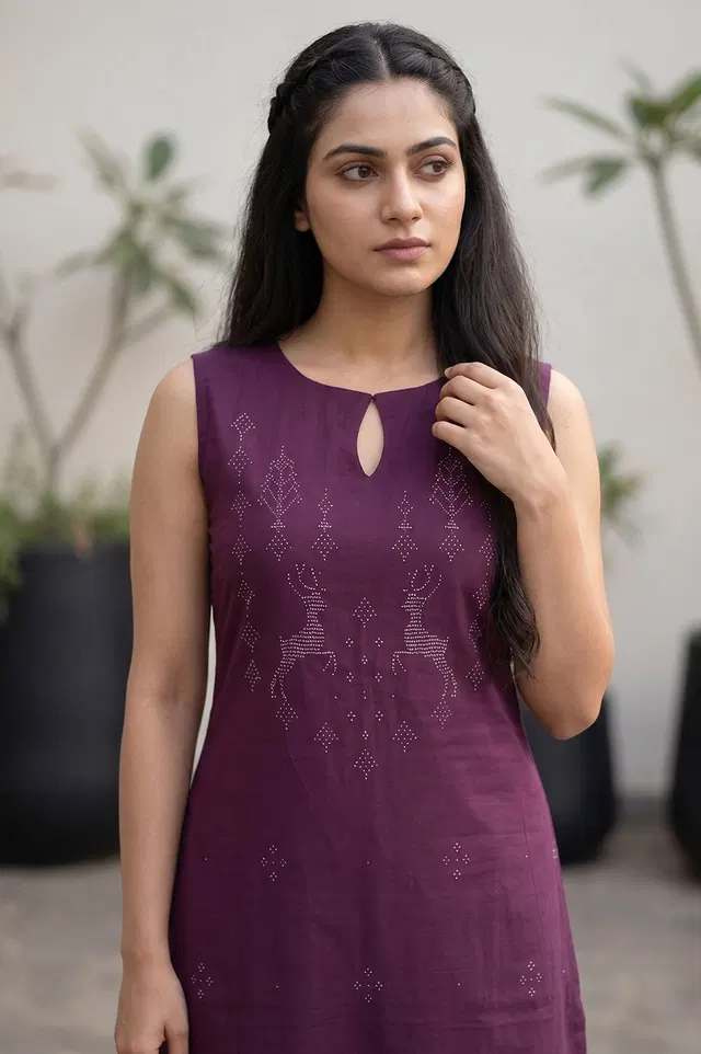 Tangaliya Cotton Kurti Dress Material
