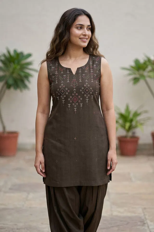 Tangaliya Cotton Kurti Dress Material