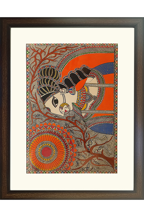 Madhubani Painting Sun Women (34*26 Inches)