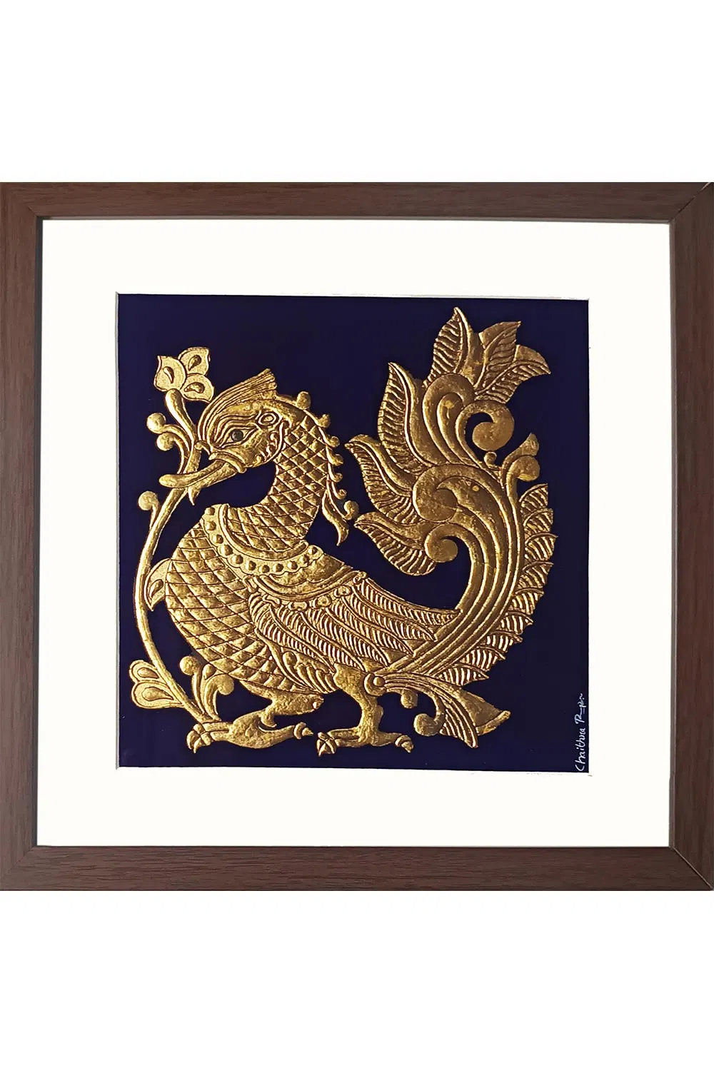 Anna Pakshi Mysore Painting -22KT Gold Leaf (13*13) Inches