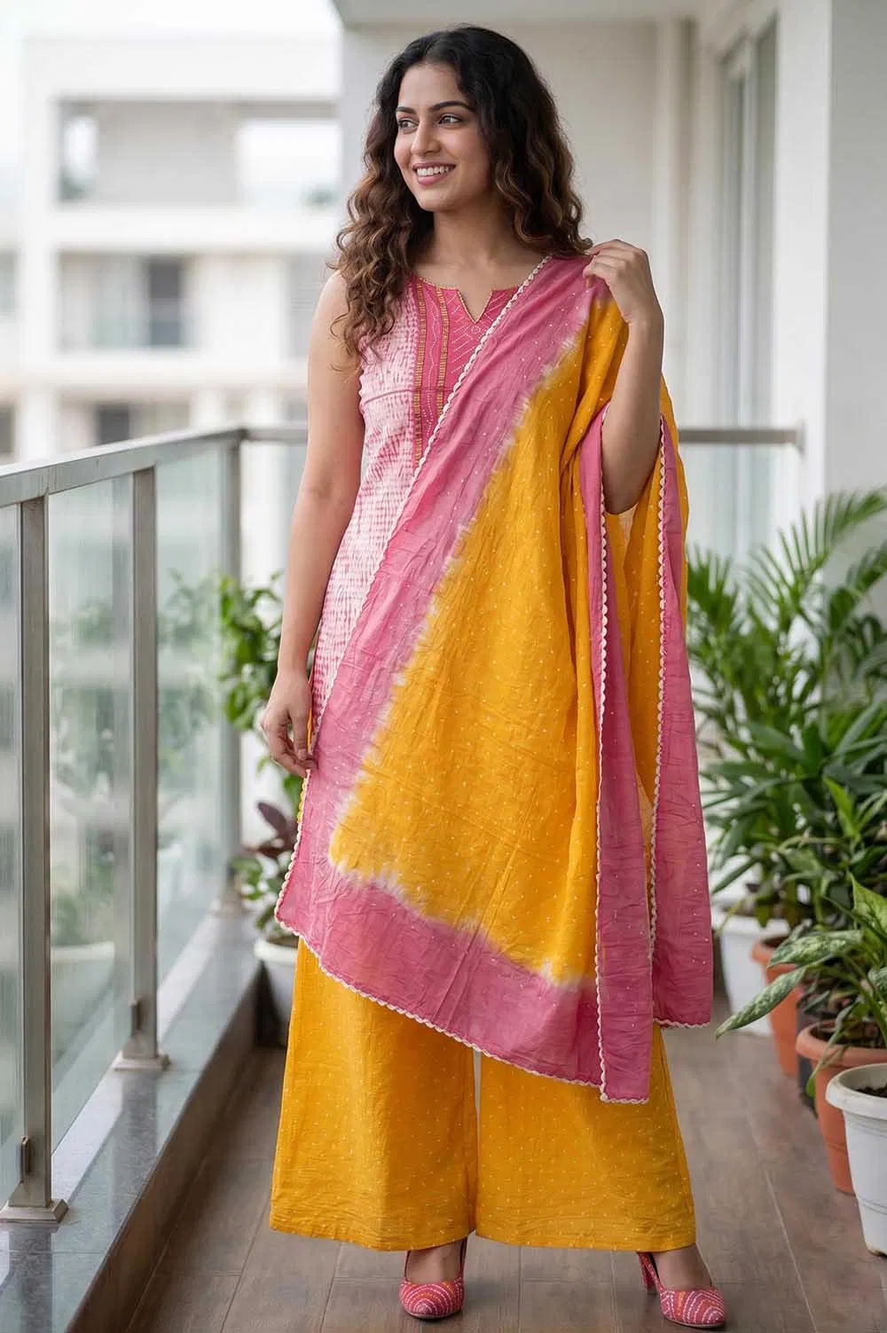 Jamnagari Bandhani Salwar Suit Dress Material