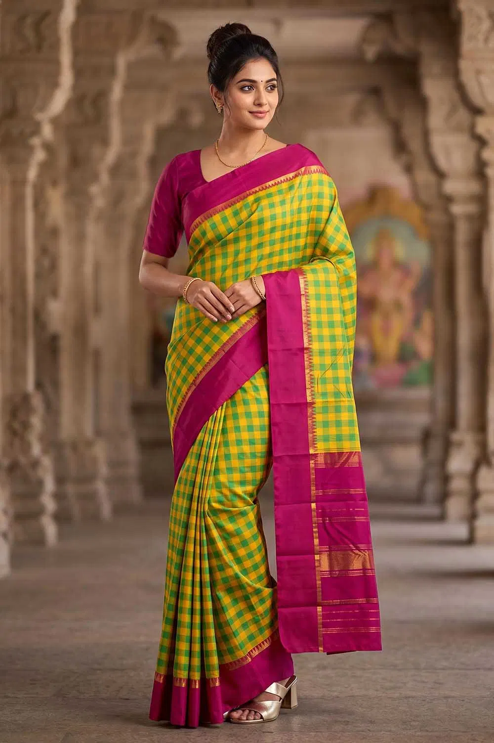 Corvai Kancheepuram Pure Silk Handloom Saree