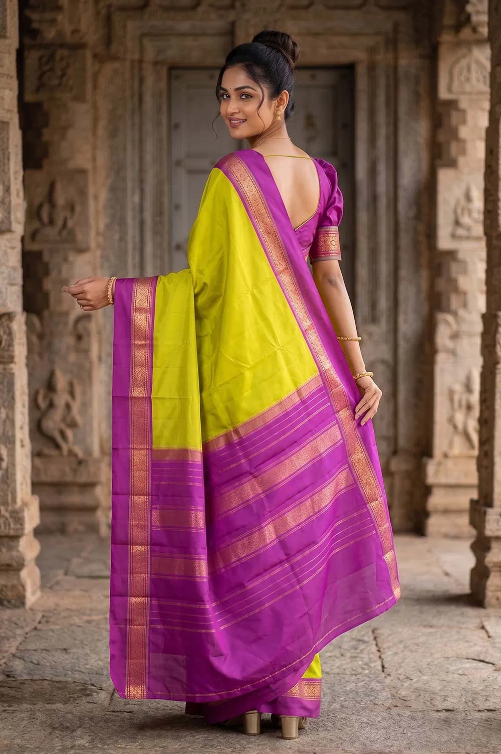 Corvai Kancheepuram Pure Silk Handloom Saree