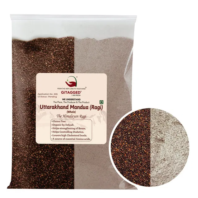 Uttarakhand Mandua (Himalayan Ragi) Flour & Whole - 1kg