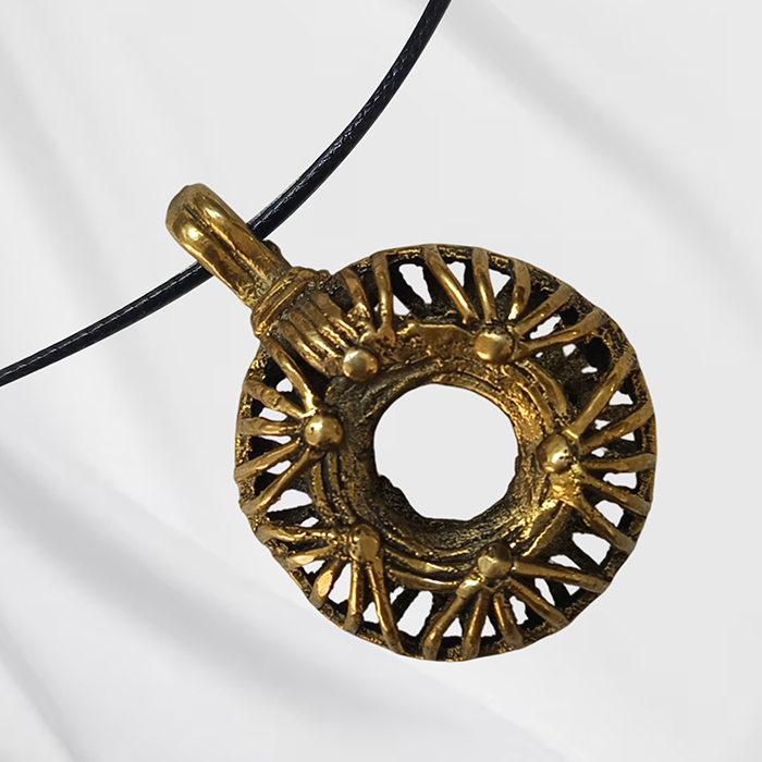 Bastar Dhokra Art Round Tribal Pendant