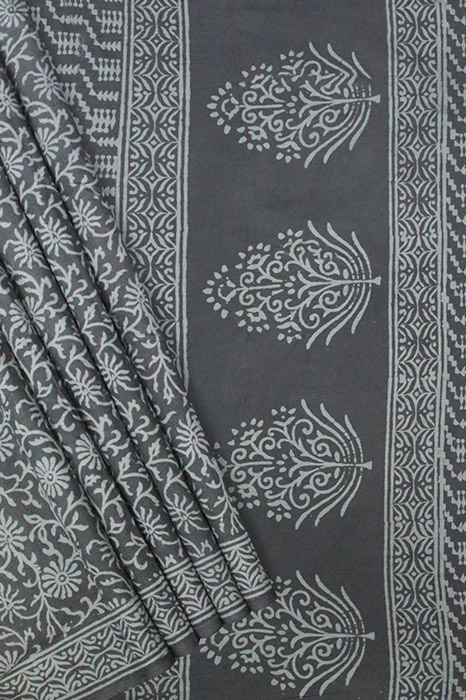 Bagru Hand Block Print Cotton Saree
