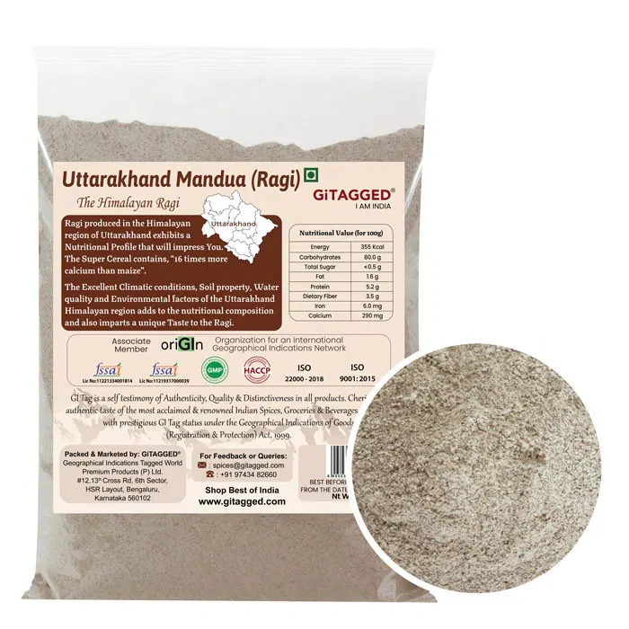 Uttarakhand Mandua (Himalayan Ragi) Flour & Whole - 1kg