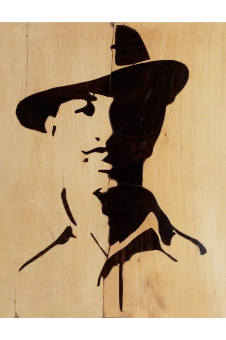 Mysore Rose Wood Inlay - Bhagat Singh (8*10) Inches