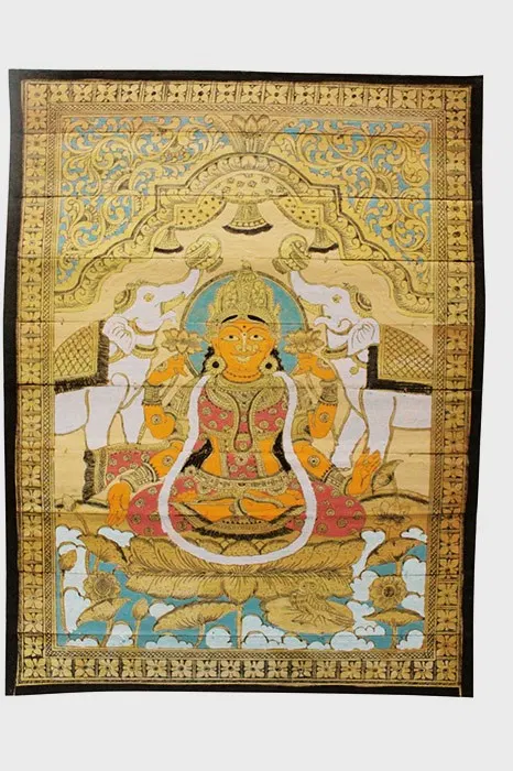 Odisha Talapatra Engraved Painting - Lakshmi (9*12 Inch)