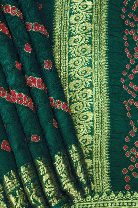 Jamnagari Bandhani Art Silk Saree