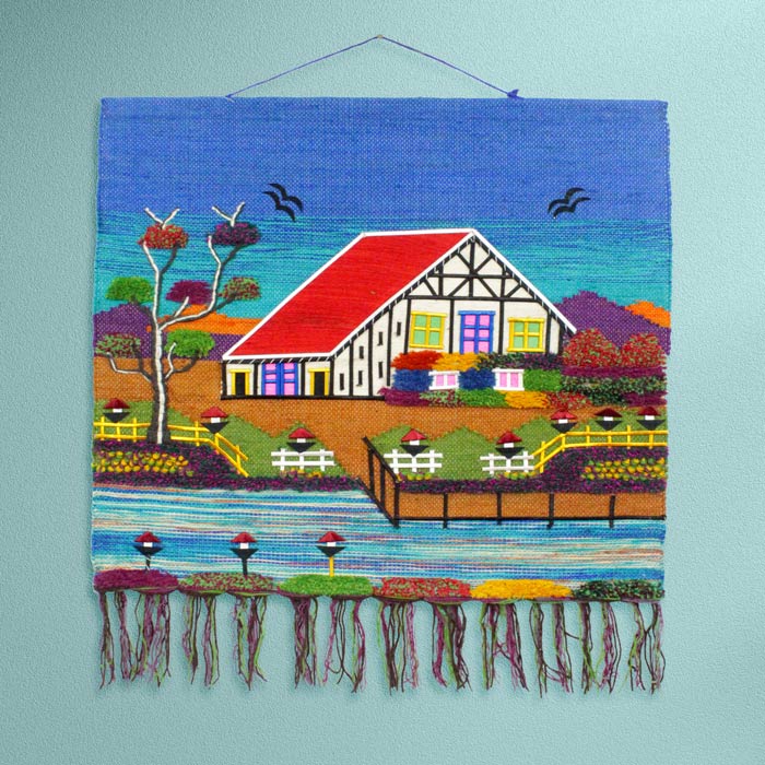 River House Ghazipur Pure Jute Handmade Wall Hanging (40*36) Inches