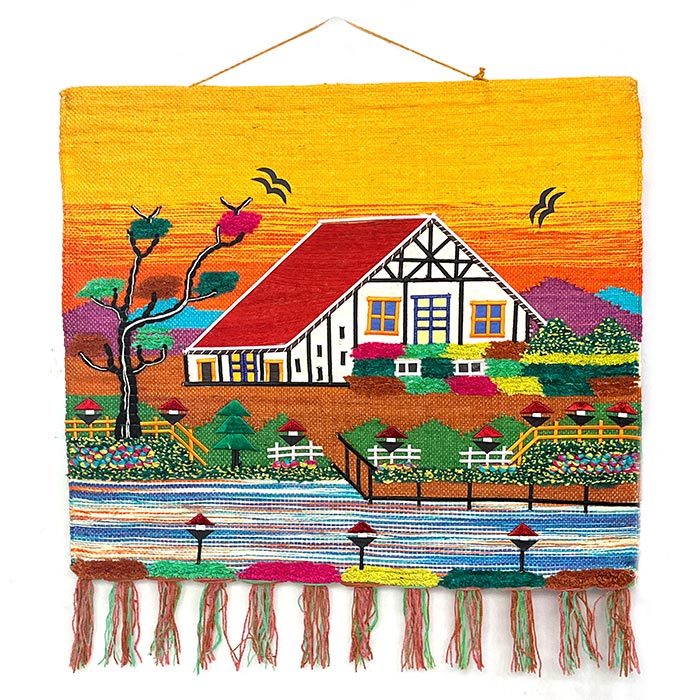 House Ghazipur Pure Jute Handmade Wall Hanging (40*36) Inches