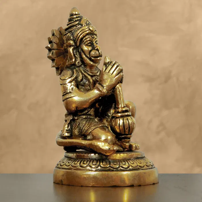 Moradabad Brass Craft Hanuman(800-820 Grams)