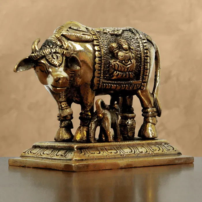 Moradabad Brass Craft Kamadhenu (1.1Kg)