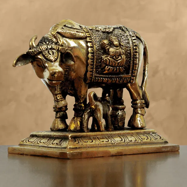 Moradabad Brass Craft Kamadhenu (1.1Kg)