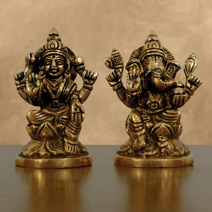 Moradabad Brass Craft Lakshmi Ganesha (700 Grams)