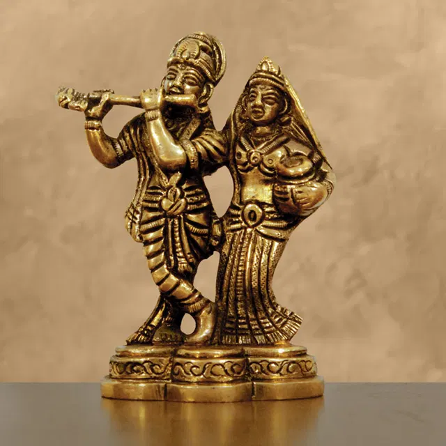 Moradabad Brass Craft Radha Krishna (420 Grams)