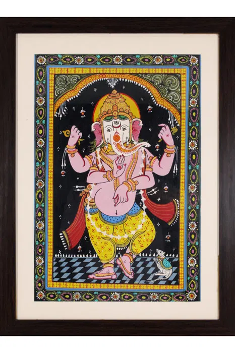 Orissa Pattachitra - Ganesha Nritya (18*24 Inches)