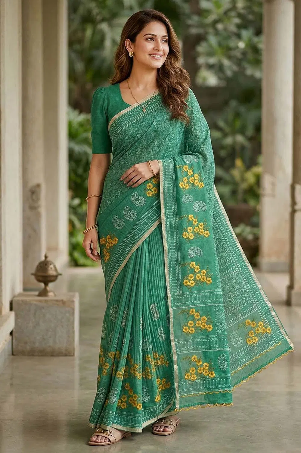 Kota Embroidery Work Saree