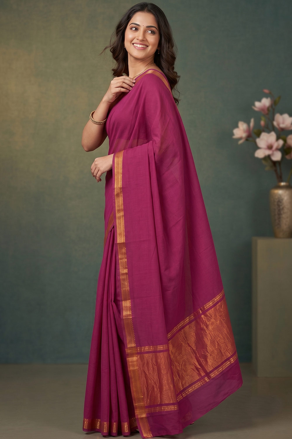 Mangalagiri Handloom Pure Cotton Saree