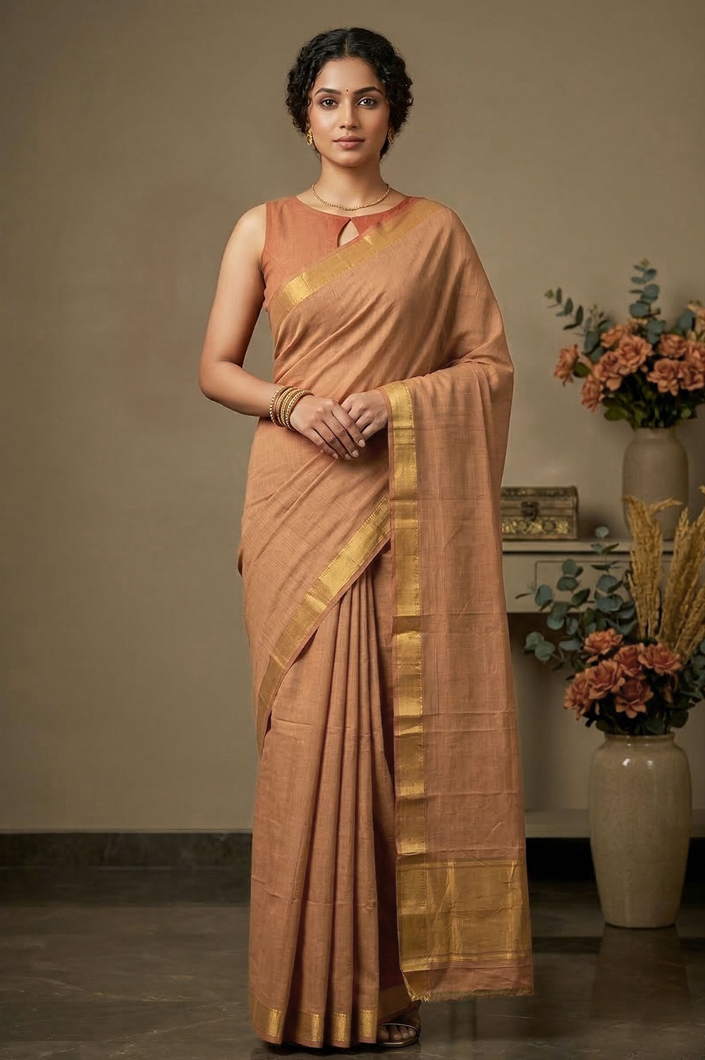 Mangalagiri Handloom Pure Cotton Saree