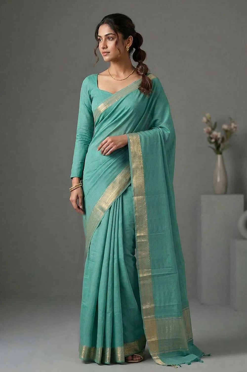 Mangalagiri Handloom Pure Cotton Saree