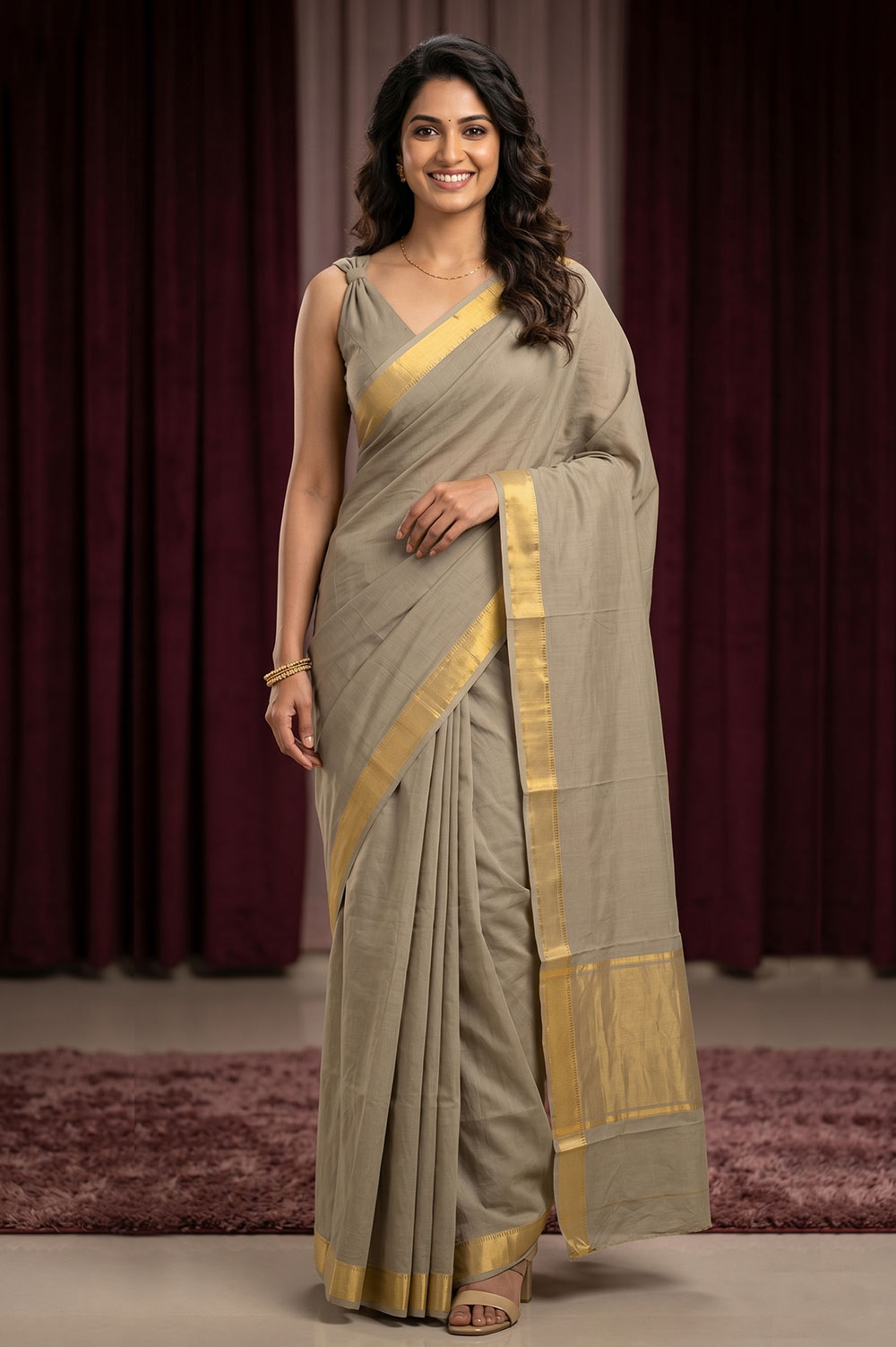 Mangalagiri Handloom Pure Cotton Saree
