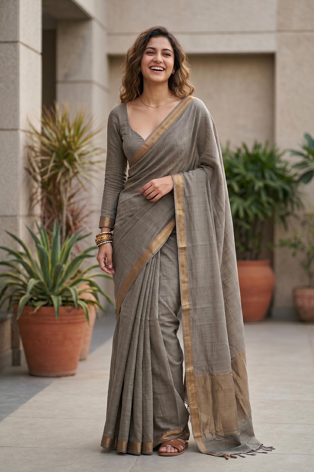 Mangalagiri Handloom Pure Cotton Saree
