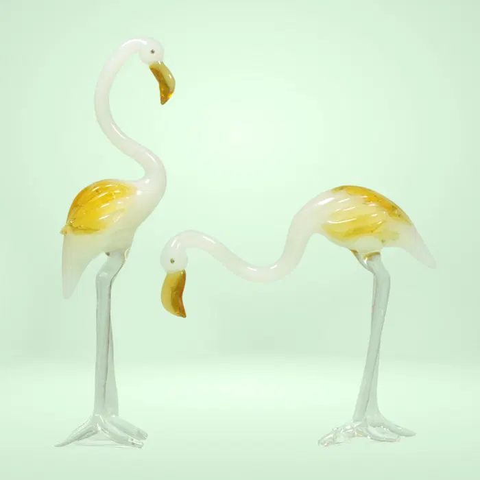 Firozabad Glass Craft Crane Pair (5.5 Inches)