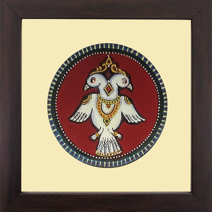 Gandaberunda (Royal Bird) Mysore Ganjifa Cards (7.5x7.5) Inches