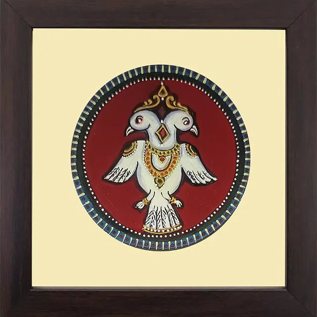 Gandaberunda (Royal Bird) Mysore Ganjifa Cards (7.5x7.5) Inches
