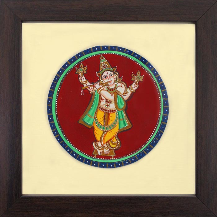 Mysore Ganjifa Cards Krishna (7.5x7.5) Inches