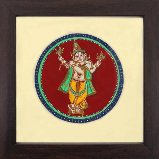 Mysore Ganjifa Cards Krishna (7.5x7.5) Inches