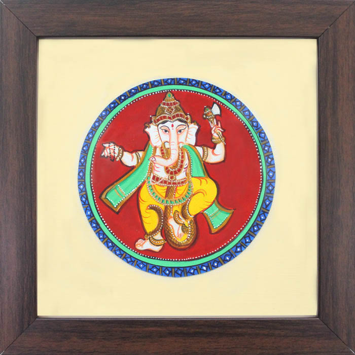 Ganesha Mysore Ganjifa Cards (7.5x7.5) Inches