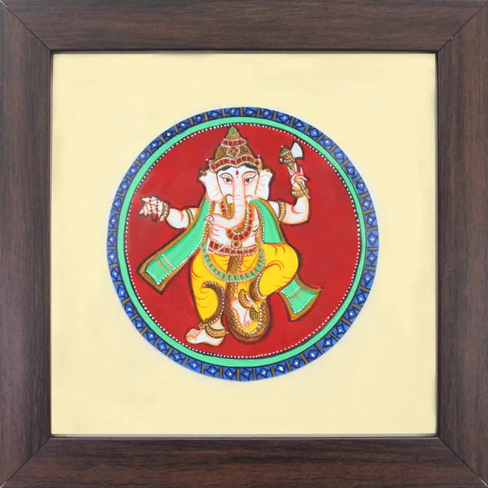 Ganesha Mysore Ganjifa Cards (7.5x7.5) Inches