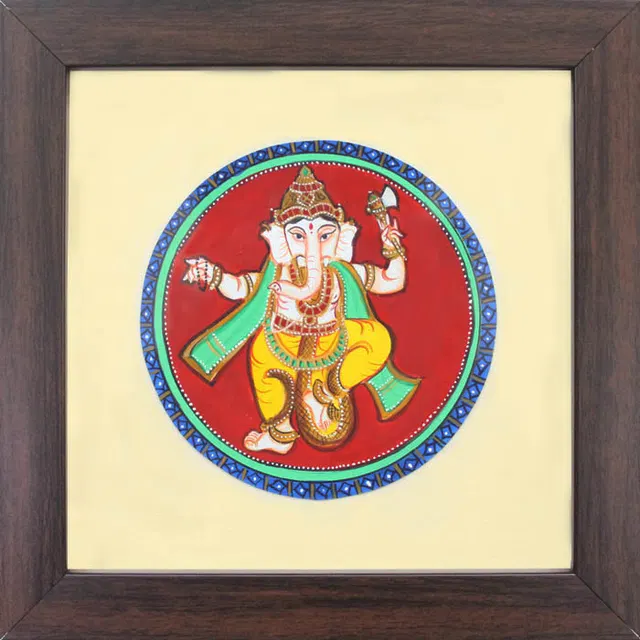 Ganesha Mysore Ganjifa Cards (7.5x7.5) Inches