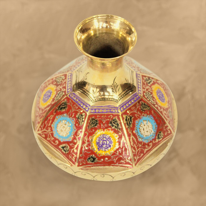 Moradabad Brass Craft Flower Vase (5.5 Inches)