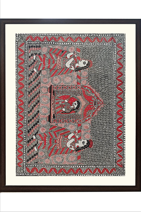 Madhubani Painting Bridal Procession (35*27 Inches)