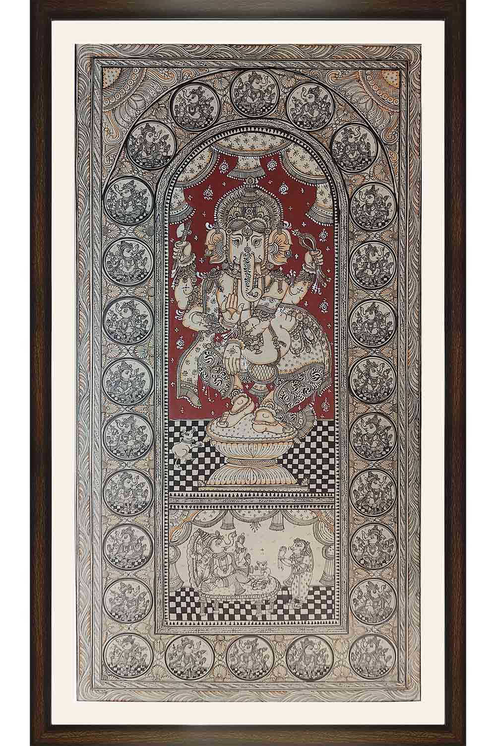 Orissa Pattachitra - Ganesha Nrithya (29*44 Inches)