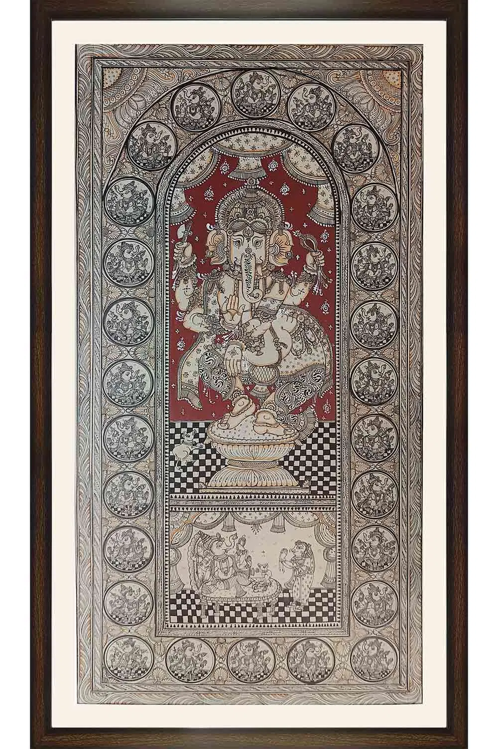 Orissa Pattachitra - Ganesha Nrithya (29*44 Inches)