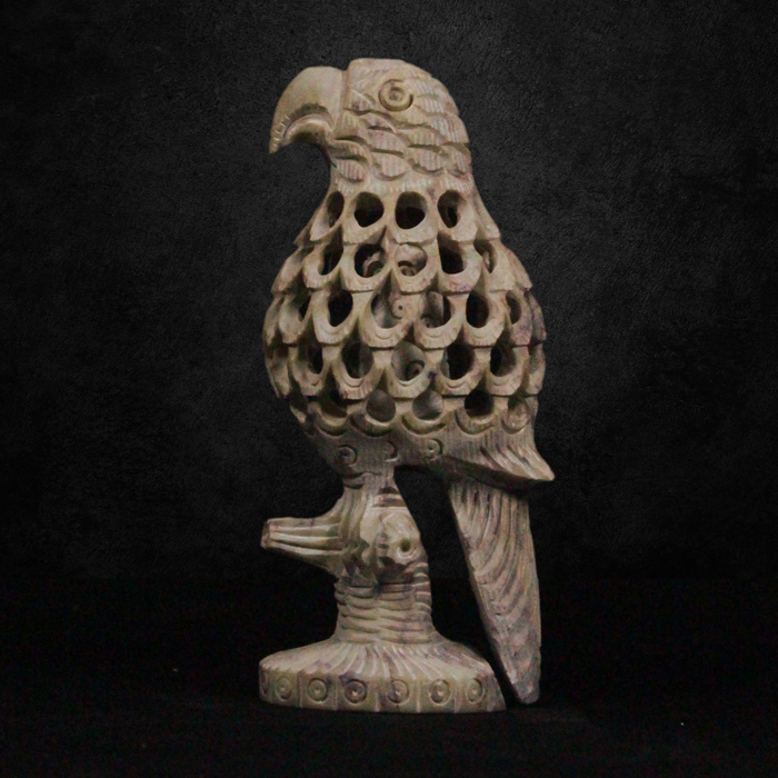 Varanasi Soft Stone Jali Eagle Under Cut (4 Inches)