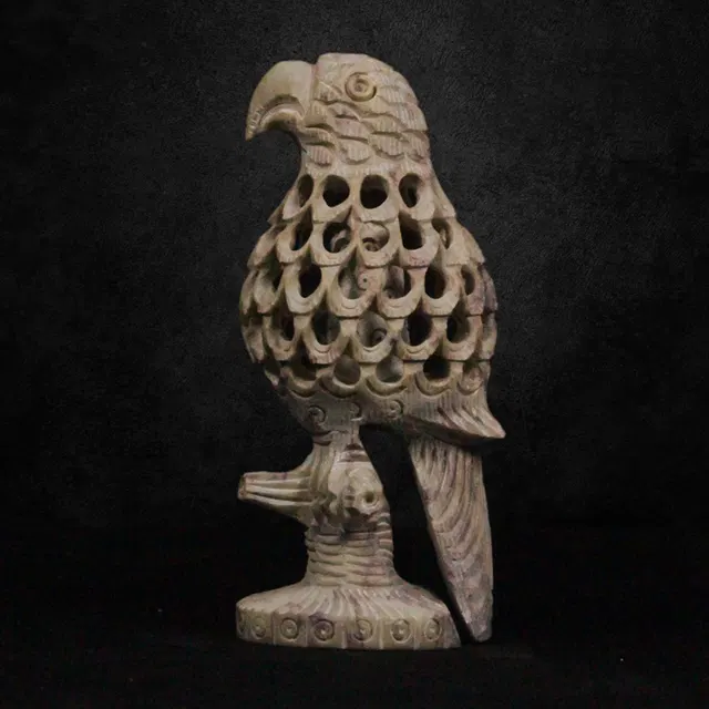 Varanasi Soft Stone Jali Eagle Under Cut (4 Inches)
