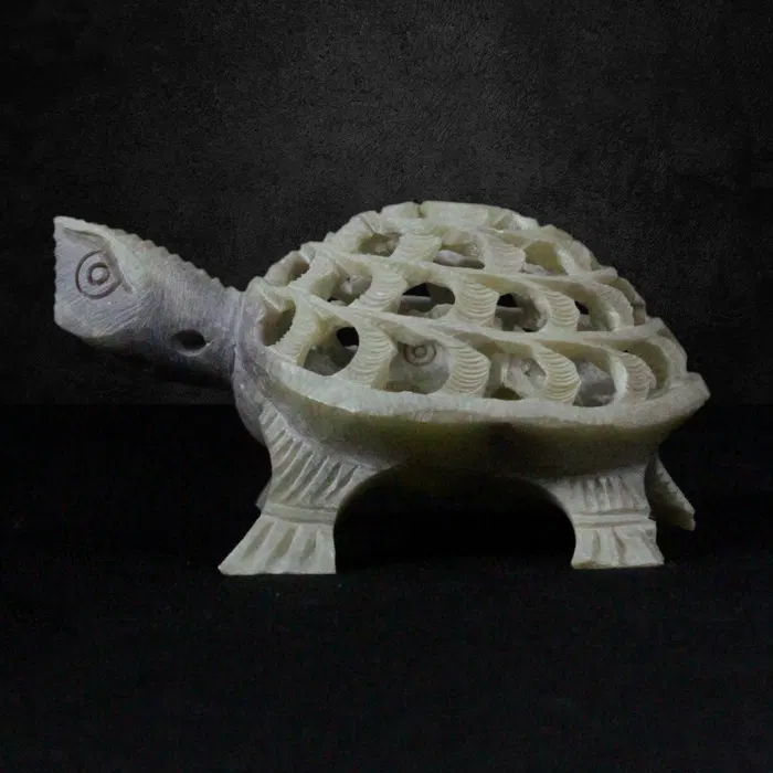 Varanasi Soft Stone Jali Tortoise Under Cut (3nches)